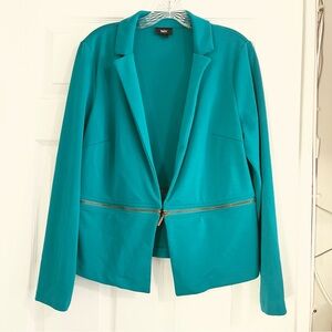 Mossimo Vintage Convertible Blazer Jacket With Zipper Color Green Woman’s Sz XL